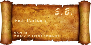 Such Barbara névjegykártya